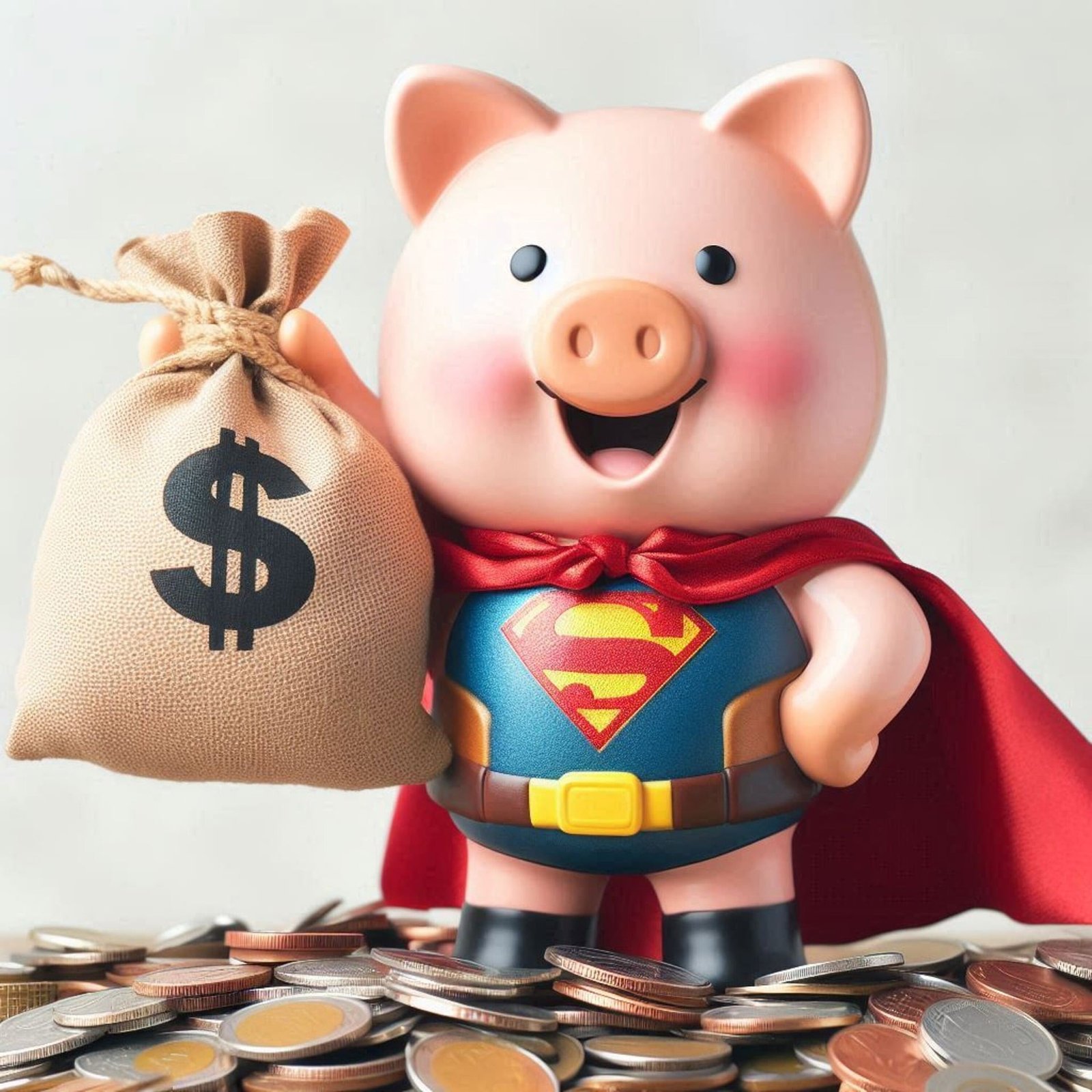 Marranito superheroe del ahorro